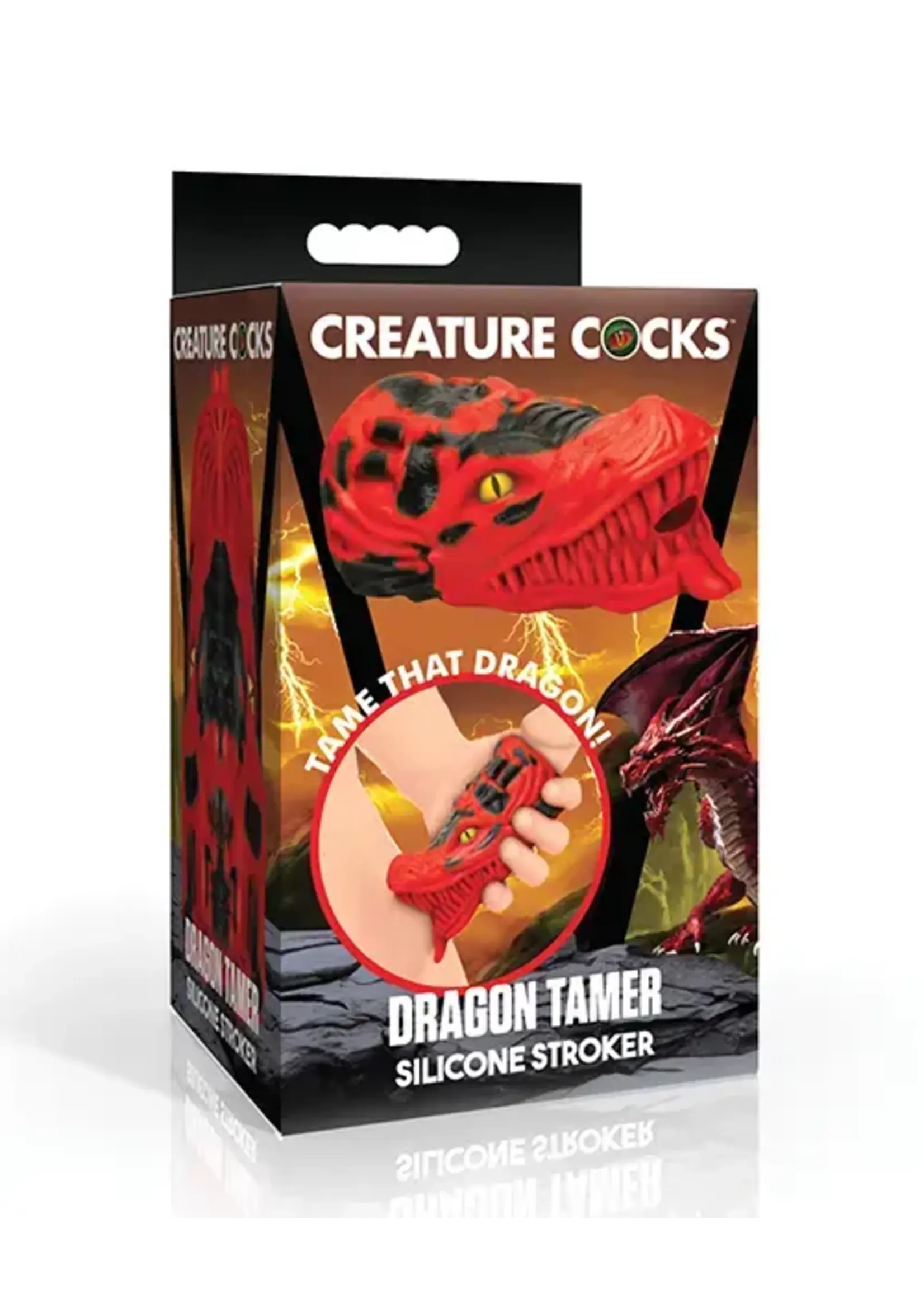 creature cocks Creature Cocks Dragon Tamer Silicone Stroker - Red
