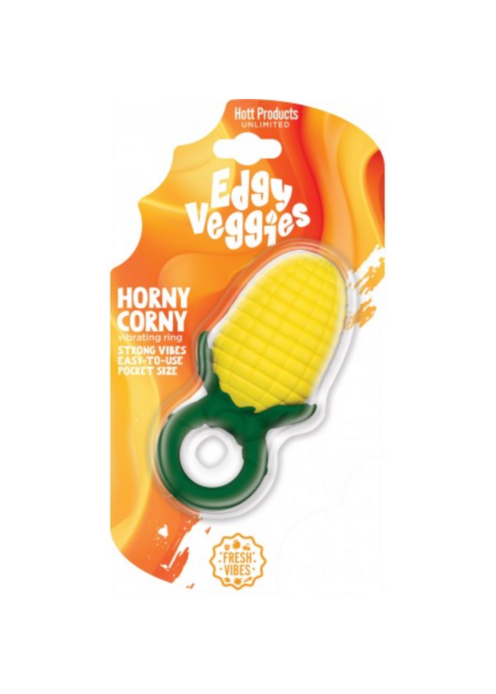 Hott Products Edgy Veggies Corn Holer Vibe Ring Liquid Silicone