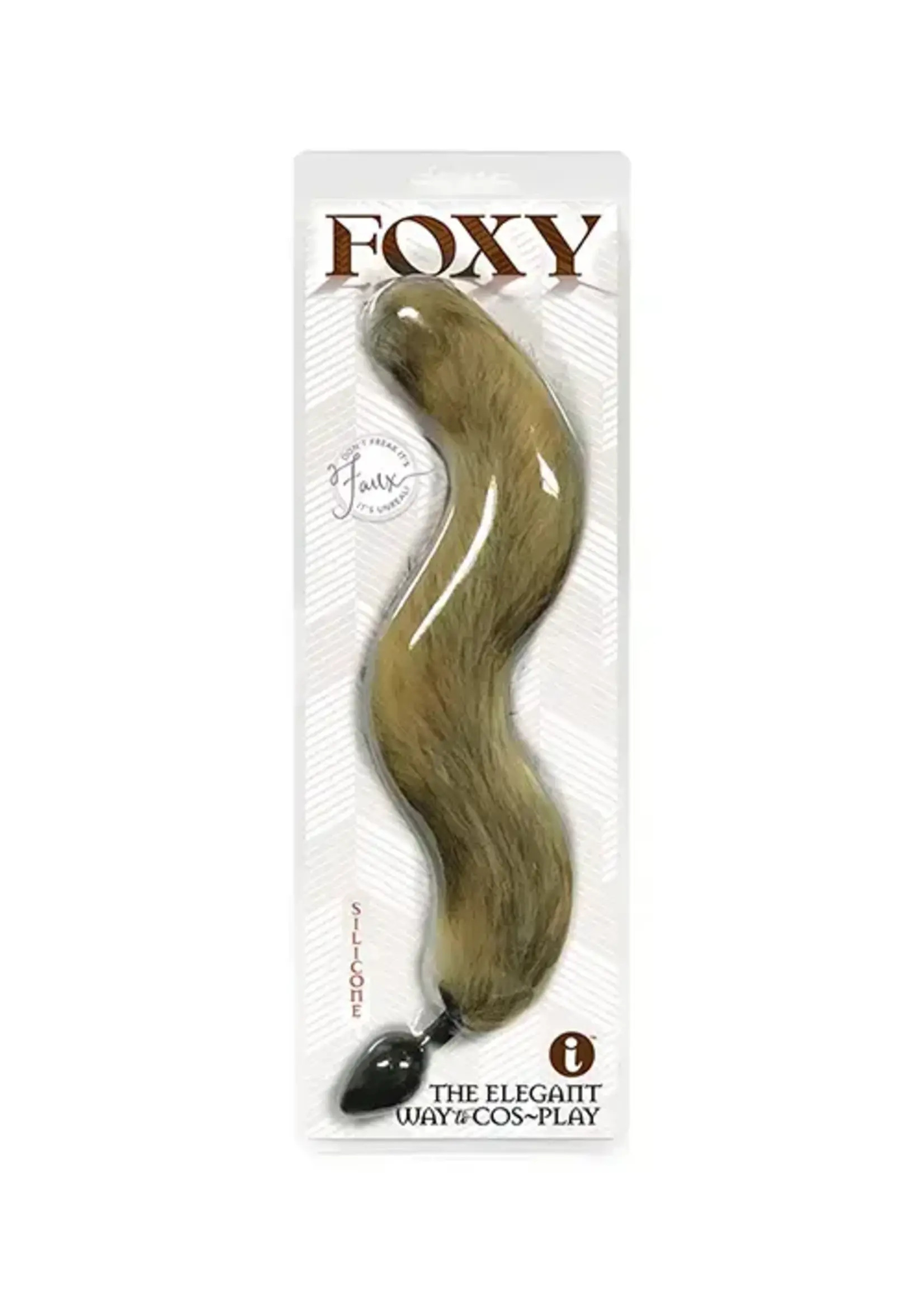FOXY Foxy Fox Tail Silicone Butt Plug - Gold