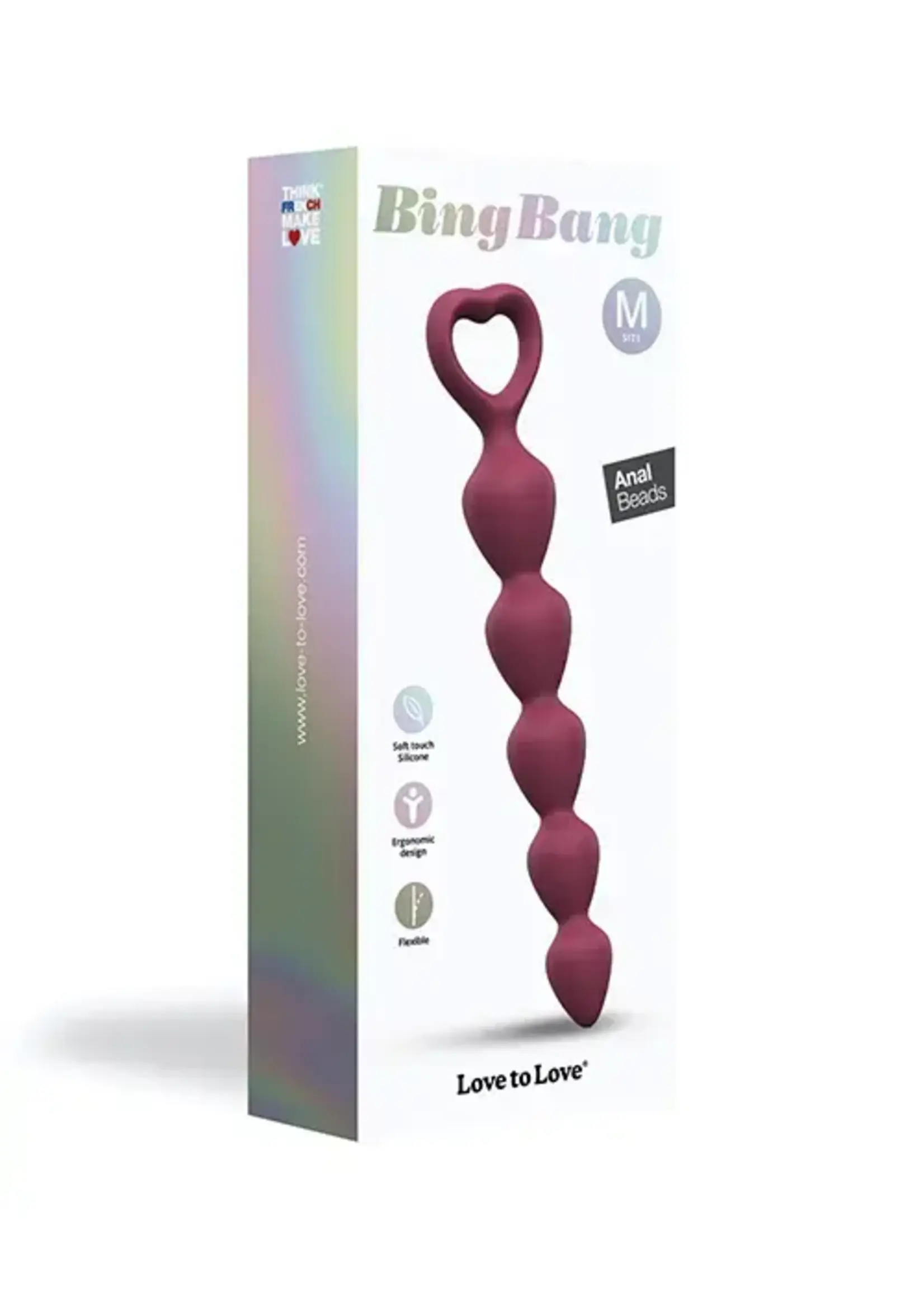 Love to Love Love to Love Bing Bang Anal Beads - Prune Medium