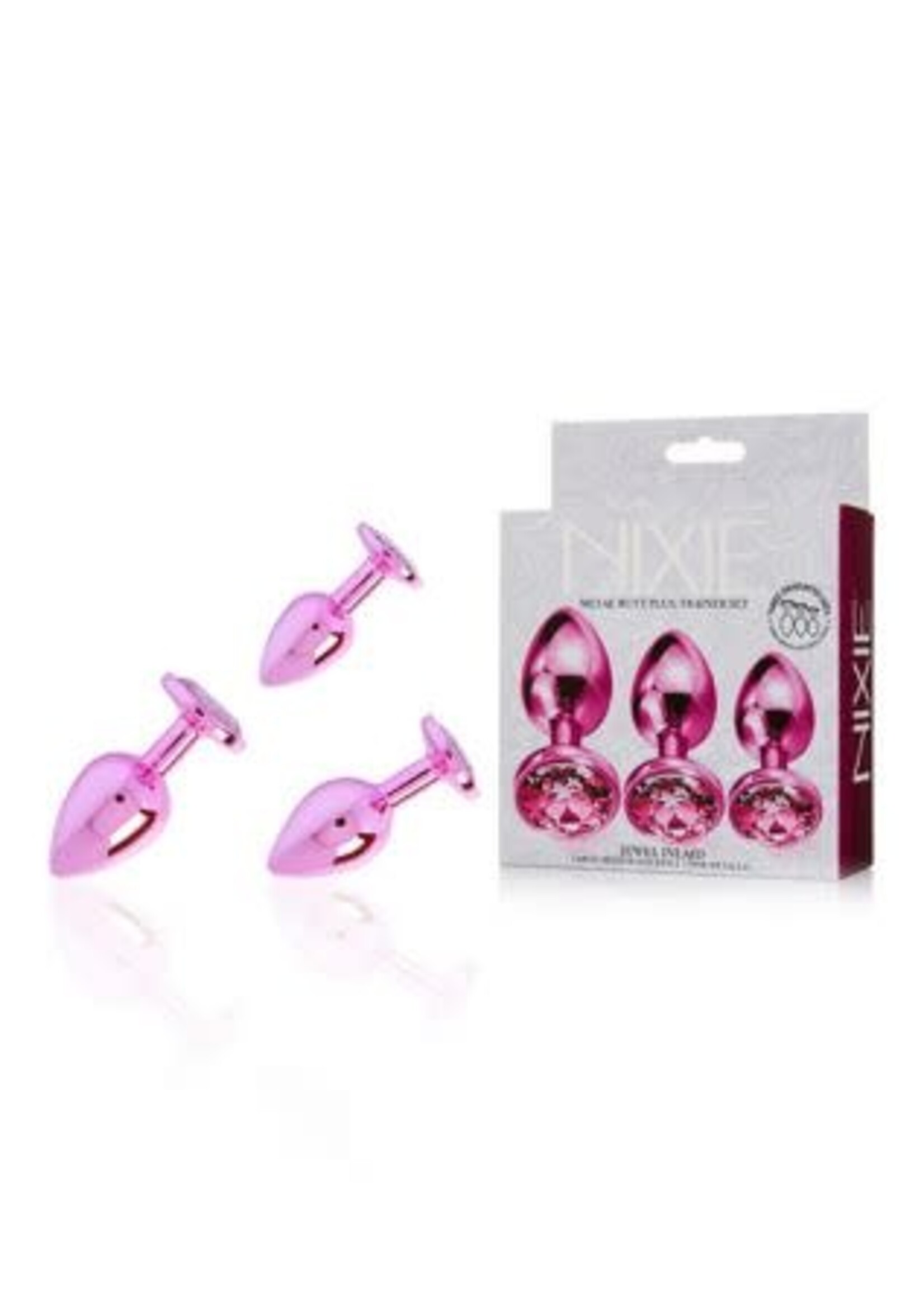 Nixie Nixie Metal Butt Plug Trainer Set - Pink