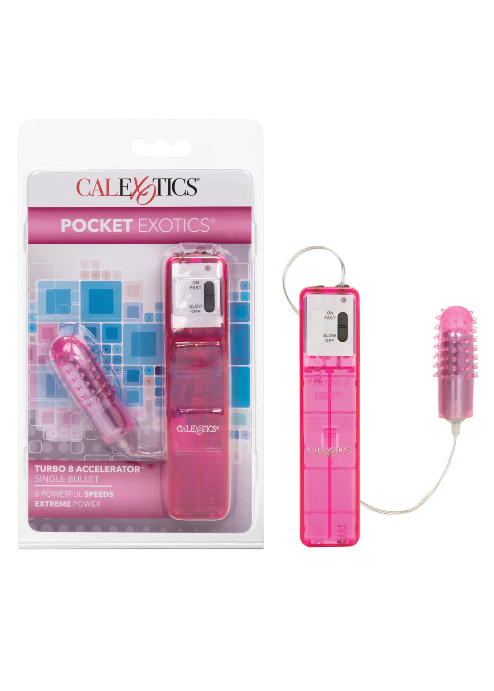CalExotics Pocket Exotics Turbo 8 Accelerator Single Bullet - Pink