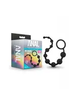 Anal Adventures Blush Anal Adventures Platinum Silicone 10 Anal Beads - Black