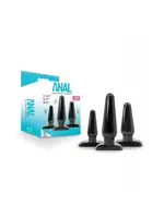 Anal Adventures Blush Anal Adventures Basic Plug Kit - Black