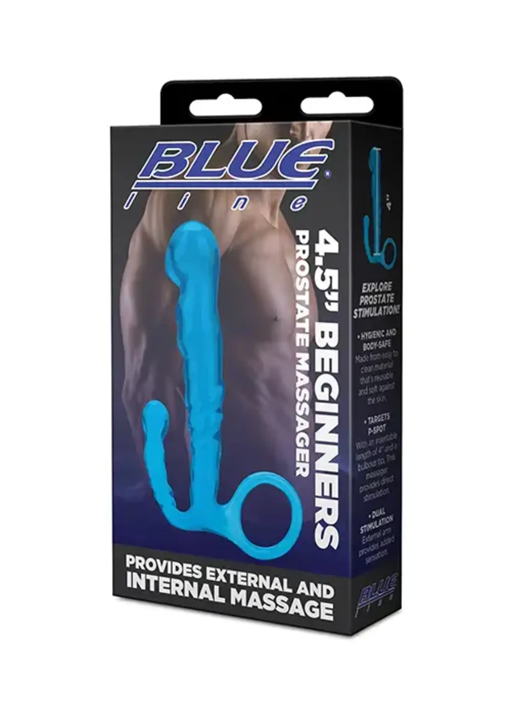 Blue Line Blue Line C & B 4.5" Beginners Prostate Massager - Jelly Blue