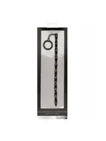 Ouch Shots Ouch Urethral Sounding Silicone Plug & Cock Ring Set - Black