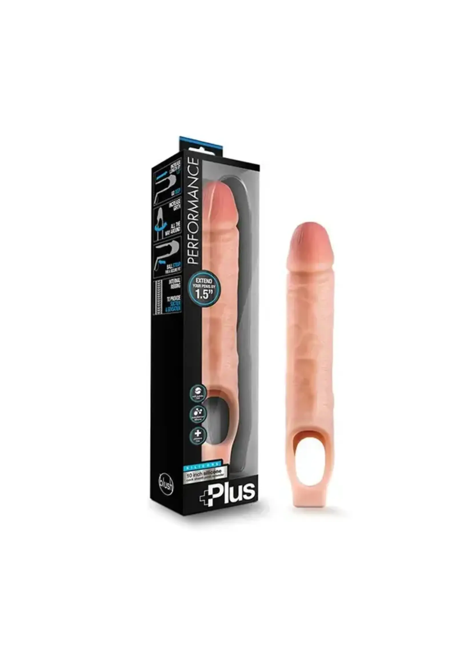 Blush Blush Performance Plus 10" Silicone Cock Sheath Penis Extender - Flesh
