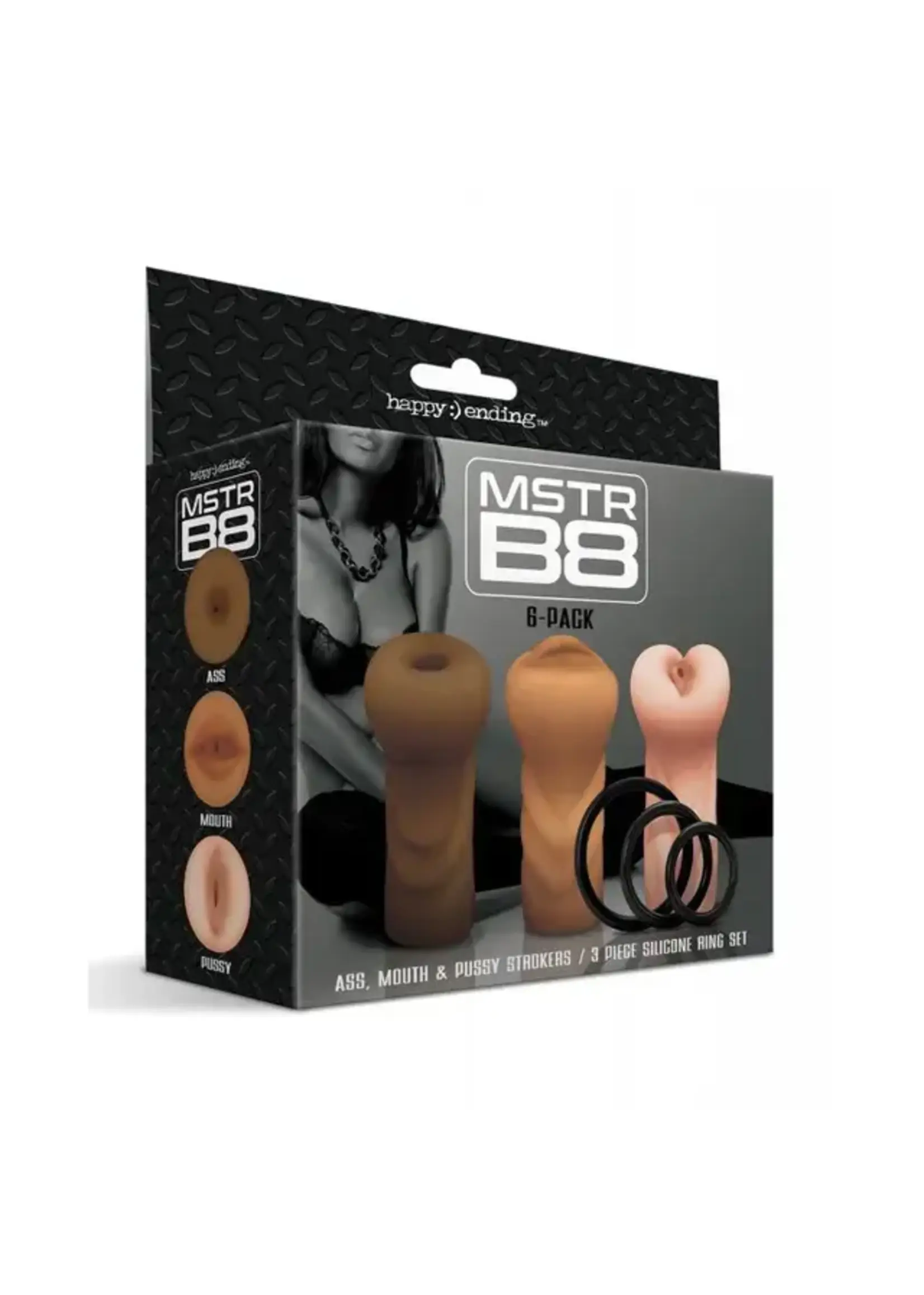 MSTRB8 MSTR B8 Stroker Set w/C-Rings - Assorted Pack of 3