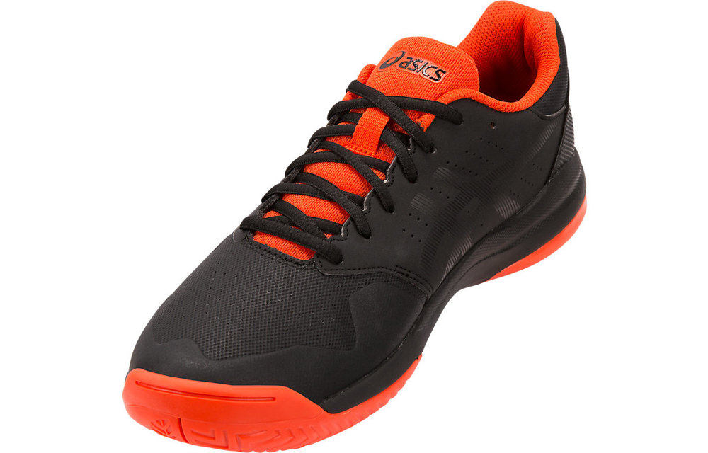 Asics Gel Game 7 Men's Tennis Shoe (Black/Cherry Tomato)