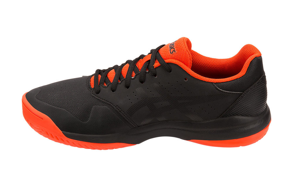 Asics Gel Game 7 Men's Tennis Shoe (Black/Cherry Tomato)