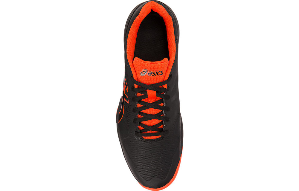 Asics Gel Game 7 Men's Tennis Shoe (Black/Cherry Tomato)