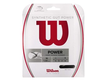 Wilson Synthetic Gut Power 16 G Tennis String (Black)