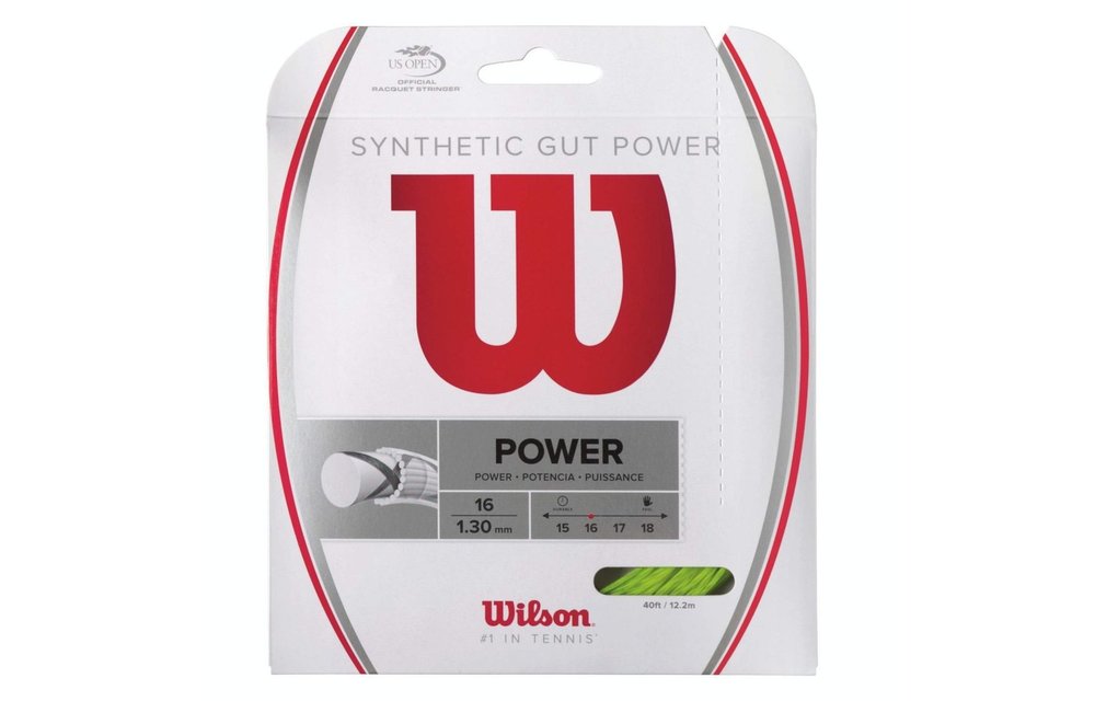 Wilson Synthetic Gut Power 16 G Tennis String (Lime)