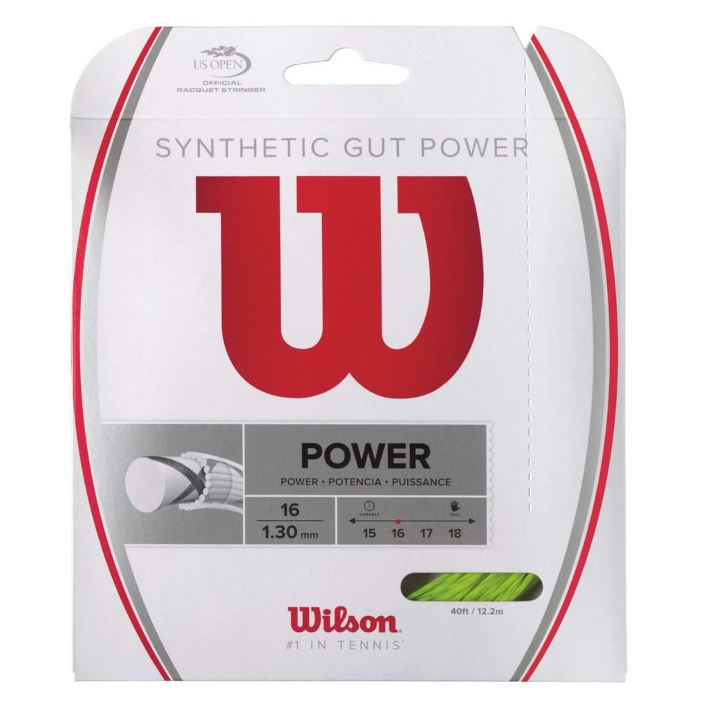 Wilson Synthetic Gut Power 16G Tennis String (Lime)