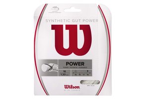 Wilson Synthetic Gut Power 16 G Tennis String (White)