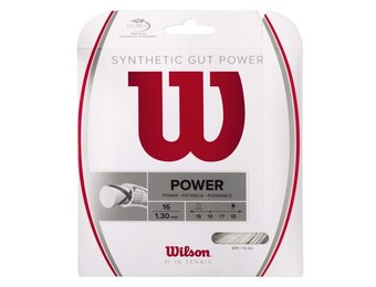 Wilson Synthetic Gut Power 16 G Tennis String (White)