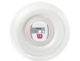 Wilson Synthetic Gut Power 16 G Tennis String Reel 200m (White)