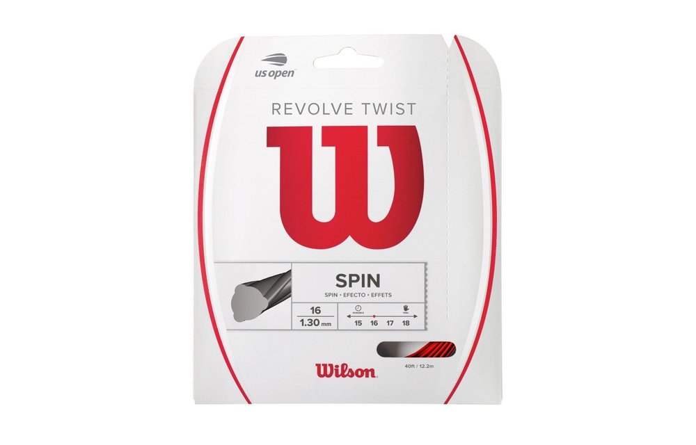 Wilson Revolve Twist 16 G Tennis String (Red)