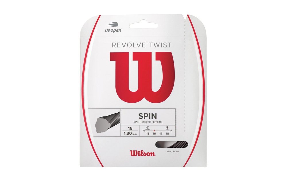 Wilson Revolve Twist 16 G Tennis String (Black)