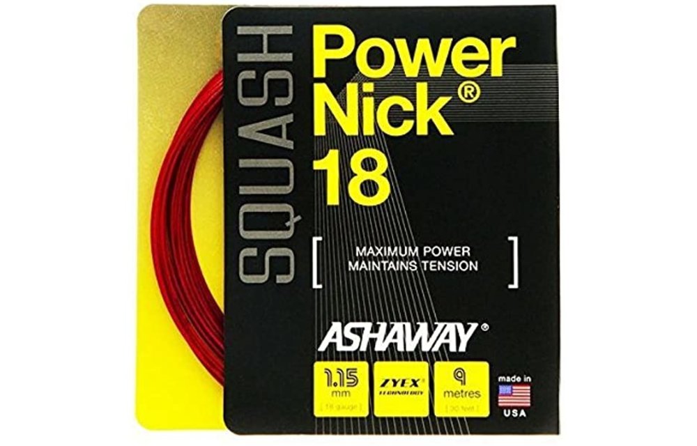 Ashaway PowerNick 18 Squash String (Red)