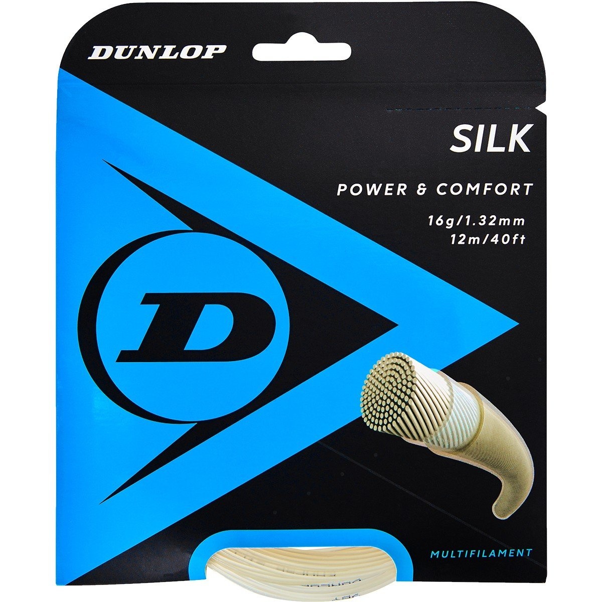 Dunlop Silk 16 G Tennis String (Black)