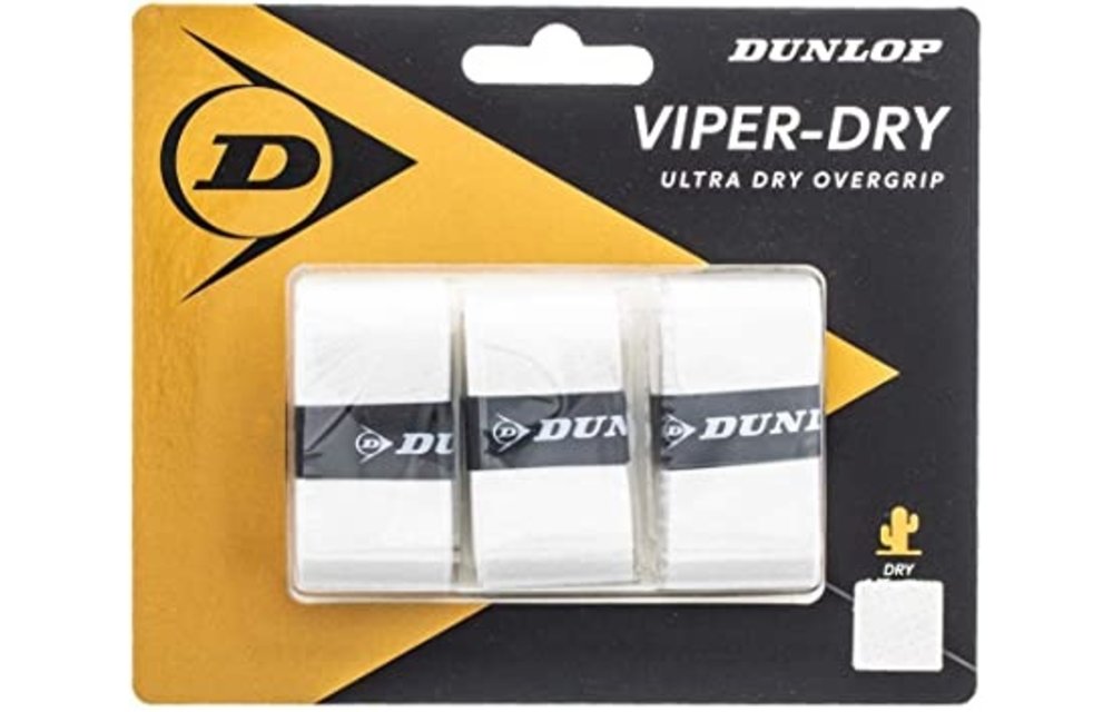 Dunlop Viper-Dry Ultra Dry Overgrip x3 (White)