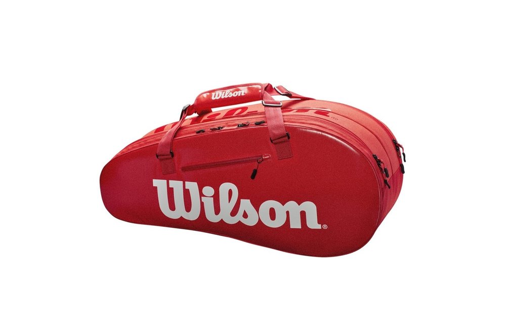Wilson Super Tour 2 Compartment 6 Pack Racquet Bag (InfraRed)