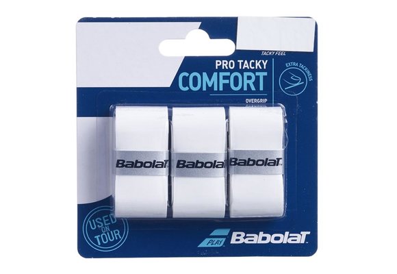 Babolat Pro Tacky Overgrip x3 (White)