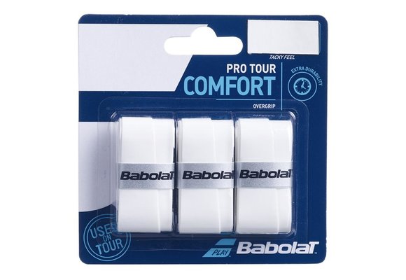 Babolat Pro Tour Overgrip x3 (White)