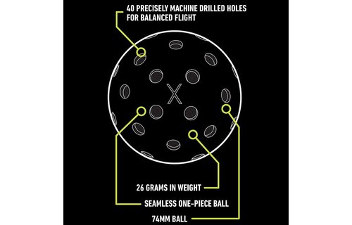 Franklin Pickleball X-40 Outdoor dozen (Optic Yellow)