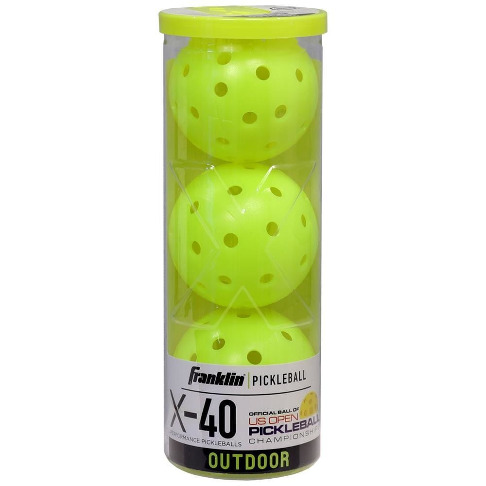 Franklin Sports Outdoor Pickleballs X-40 USAPA Approved 100 Pack Optic Yellow 