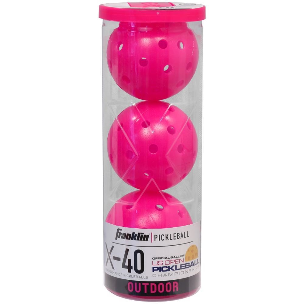 Franklin Pickleball X-40 Outdoor 3 Pack (Pink)