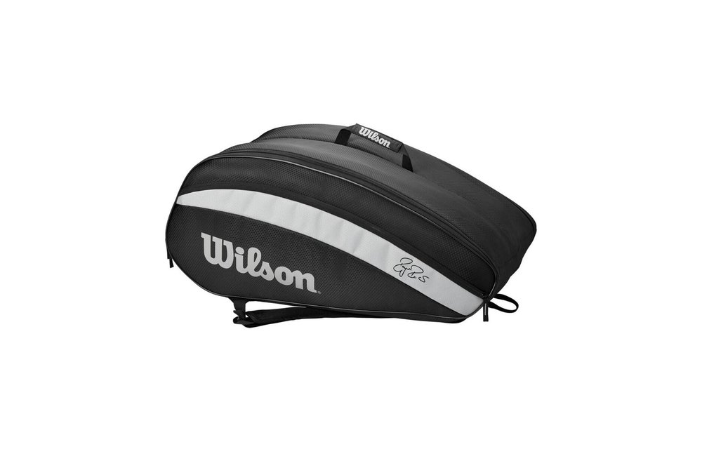 Wilson RF Team 12 Pack Racquet Bag (Black/White)