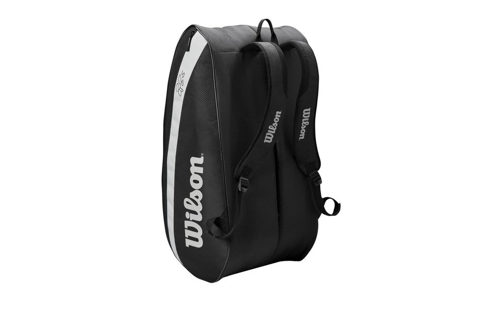 Wilson RF Team 12 Pack Racquet Bag (Black/White)