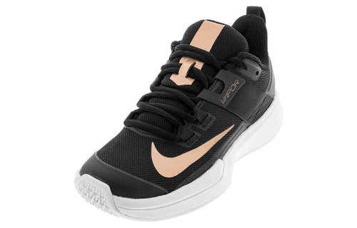 Nike Vapor Lite HC Women's Tennis Shoe (Black/MTLC Red Bronze/White)