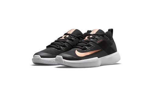 Nike Vapor Lite HC Women's Tennis Shoe (Black/MTLC Red Bronze/White)