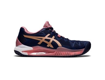 Asics Gel Resolution 8 Women's Tennis Shoe (Peacoat/Rose Gold)