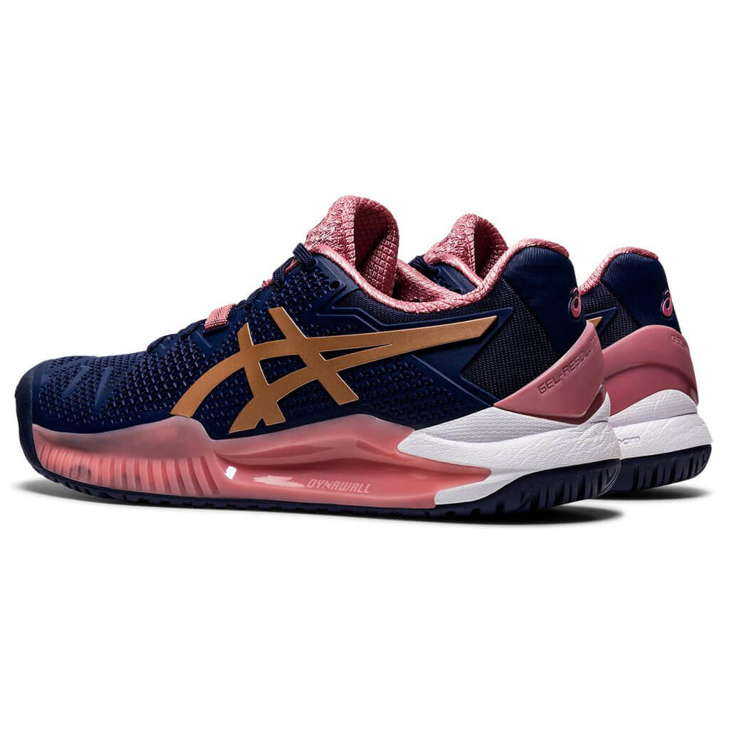 Asics Gel Resolution 8 Women's Tennis Shoe (Peacoat/Rose Gold)