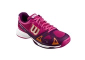 Wilson Rush Pro Junior Tennis Shoe (Fiesta Pink Wil/Dark Plum/Clem)