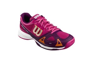 Wilson Rush Pro Junior Tennis Shoe (Fiesta Pink Wil/Dark Plum/Clem)