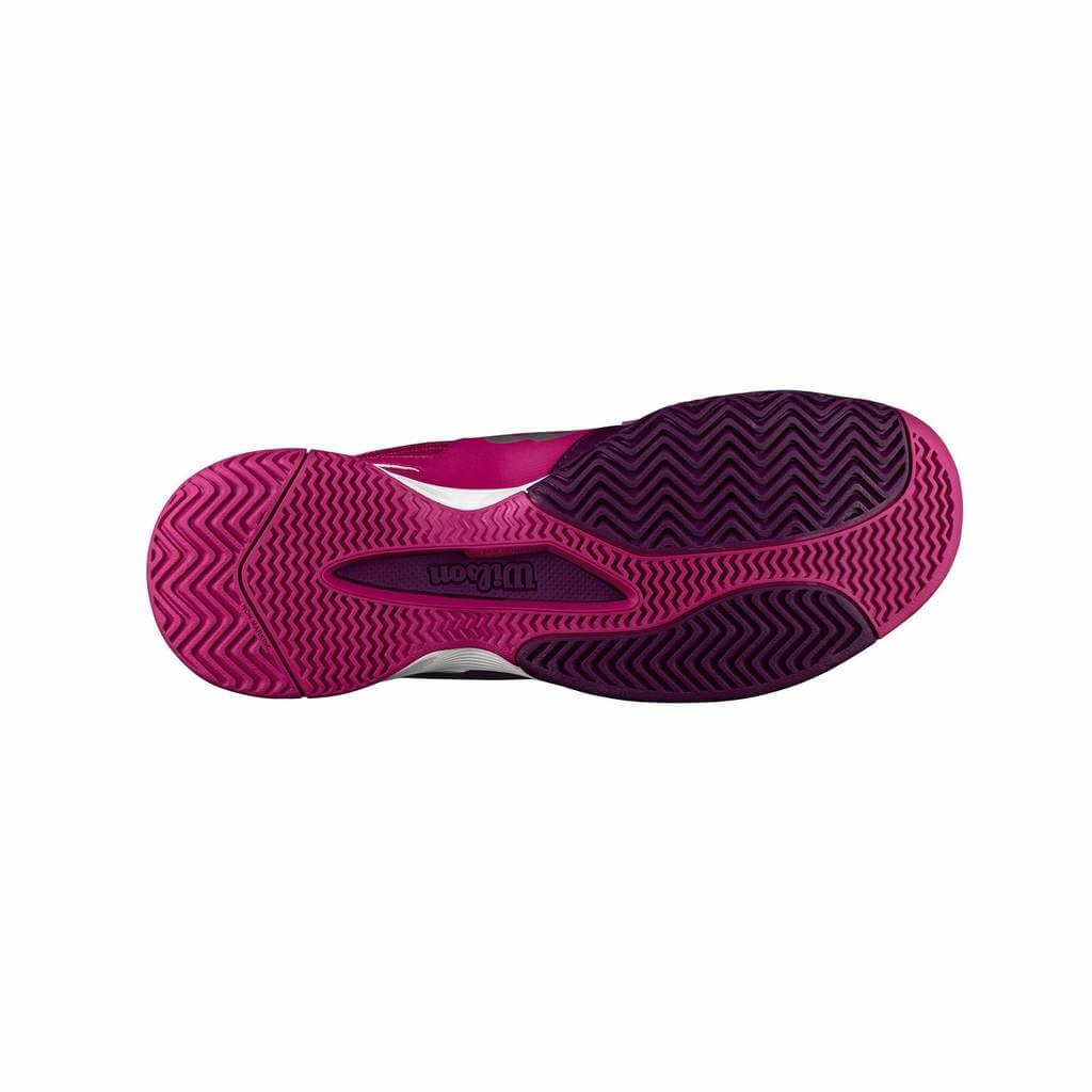 Wilson Rush Pro Junior Tennis Shoe (Fiesta Pink Wil/Dark Plum/Clem)
