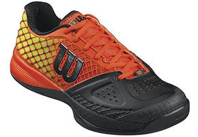 Wilson Rush Pro Glide Men's Tennis Shoe (Black/Tomato Red/Solar Lime)