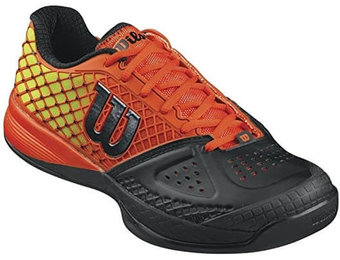Wilson Rush Pro Glide Men's Tennis Shoe (Black/Tomato Red/Solar Lime)