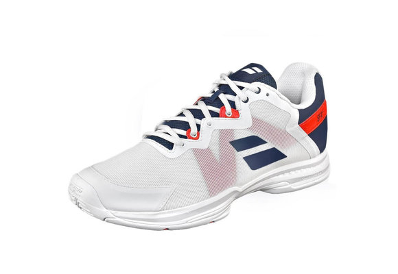 Babolat SFX3 All Court Men's Tennis Shoes (White/Estate Blue)