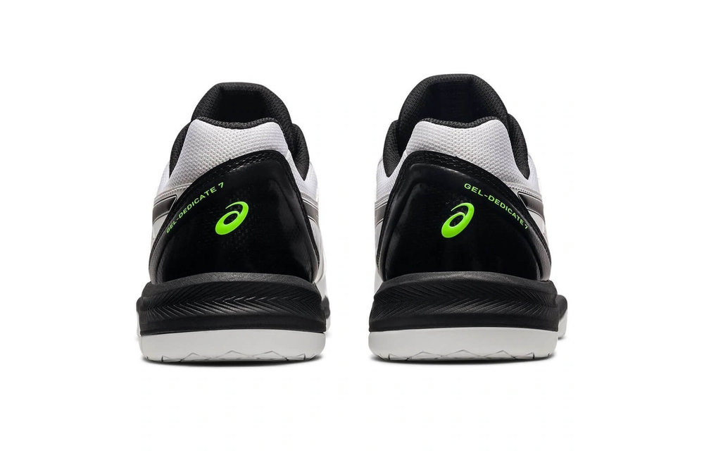 Asics Gel Dedicate 7 Men's Tennis Shoe (White/Gunmetal)