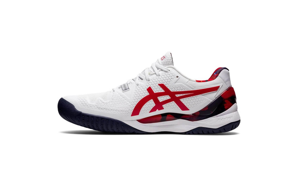 Asics Gel Resolution 8 Men's Tennis Shoe (White/Silver