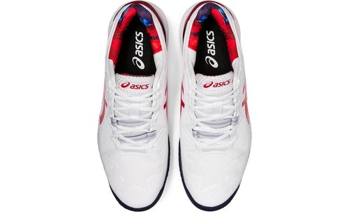 Asics Solution Speed FF 2 L.E. Men's Tennis Shoe (White/Classic Red)