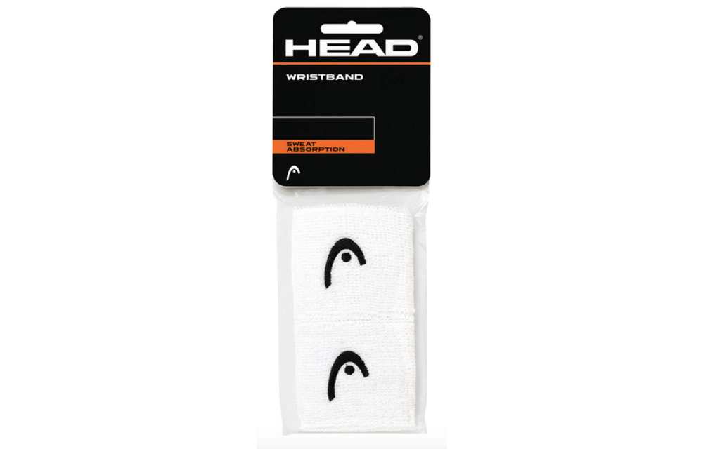 Head 2.5'' Wristband 2 Pack (White)