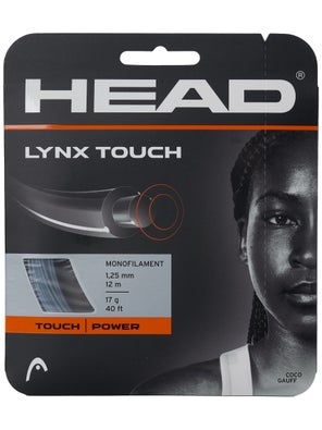 Head Lynx Touch 17 Tennis String (Transparent/Black)