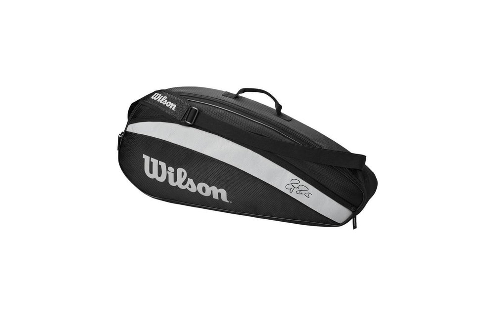 Wilson RF Team 3 Pack Racquet Bag (Black/White)